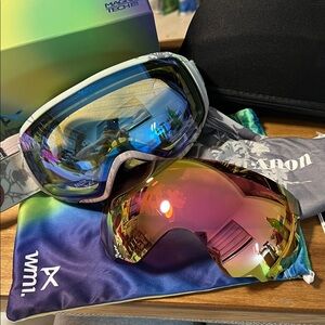 Snowboard Goggles Anon WM1 MFI blossom | pink sq+blue lagoon